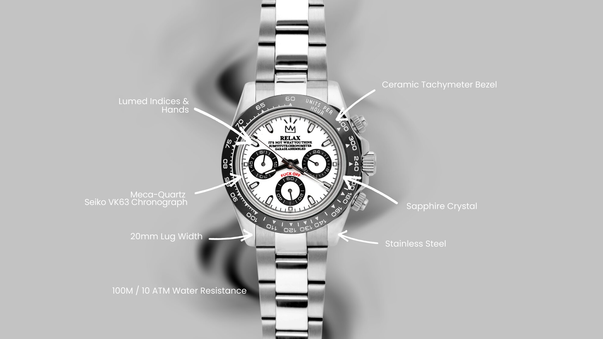 Relax White Chronograph - Relax by Atelier Perpetuel