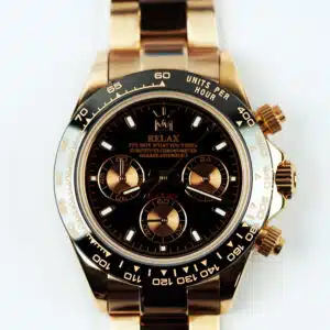 Relax Rose Gold & Black Chronograph