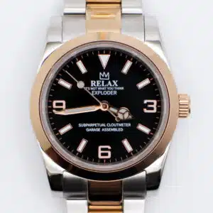 Relax Black and Rose Gold Exploder 36mm