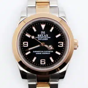 Relax Black and Rose Gold Exploder 39mm