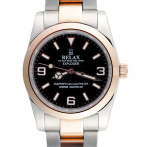 Relax Black and Rose Gold Exploder 36mm