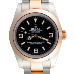 Relax Black and Rose Gold Exploder 39mm
