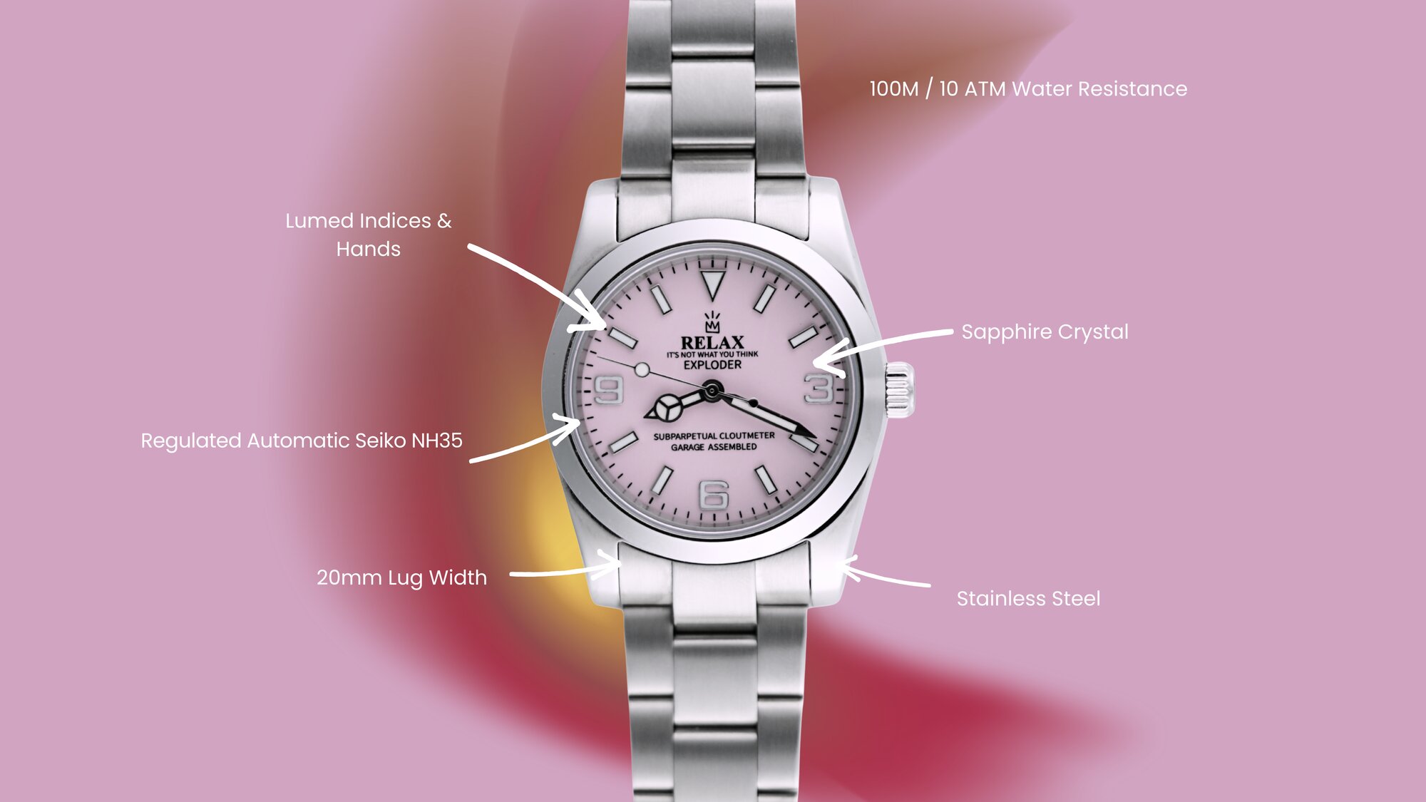 Relax Pink Exploder 36mm - Relax by Atelier Perpetuel