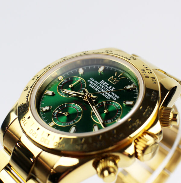 Relax Gold & Green Chronograph - Image 2