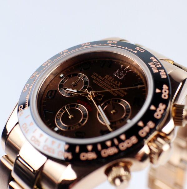 Relax Rose Gold & Brown Chronograph - Image 2