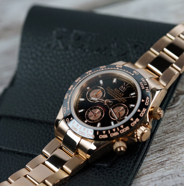 Relax Rose Gold & Black Chronograph - Image 3