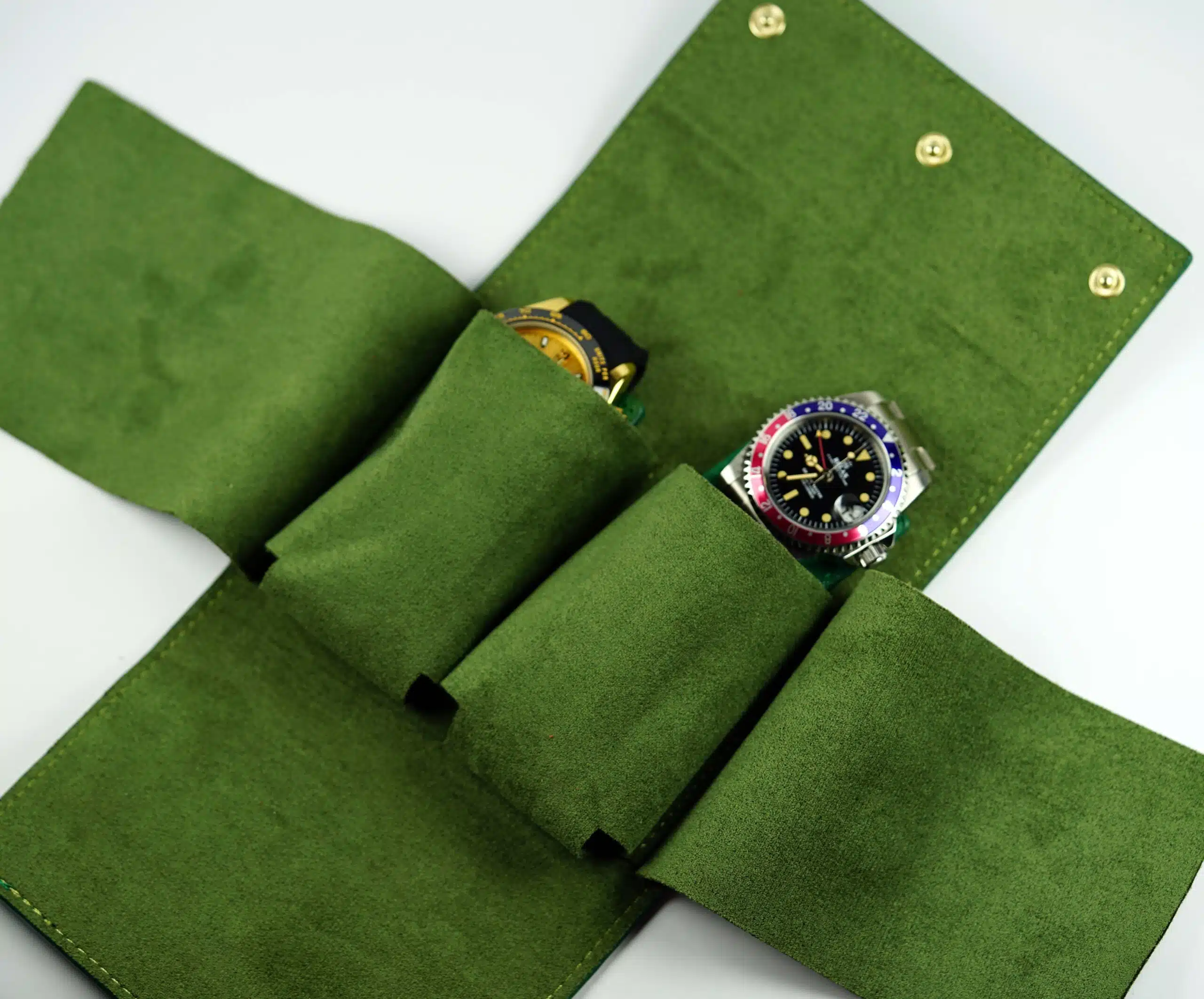 Relax Green Premium Travel Double Watch Pouch - Image 2