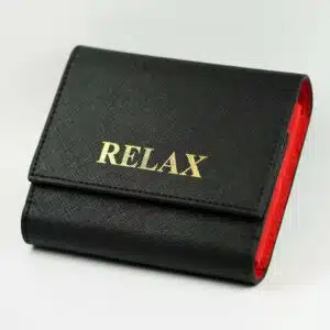 Relax Red & Black Premium Travel Double Watch Pouch