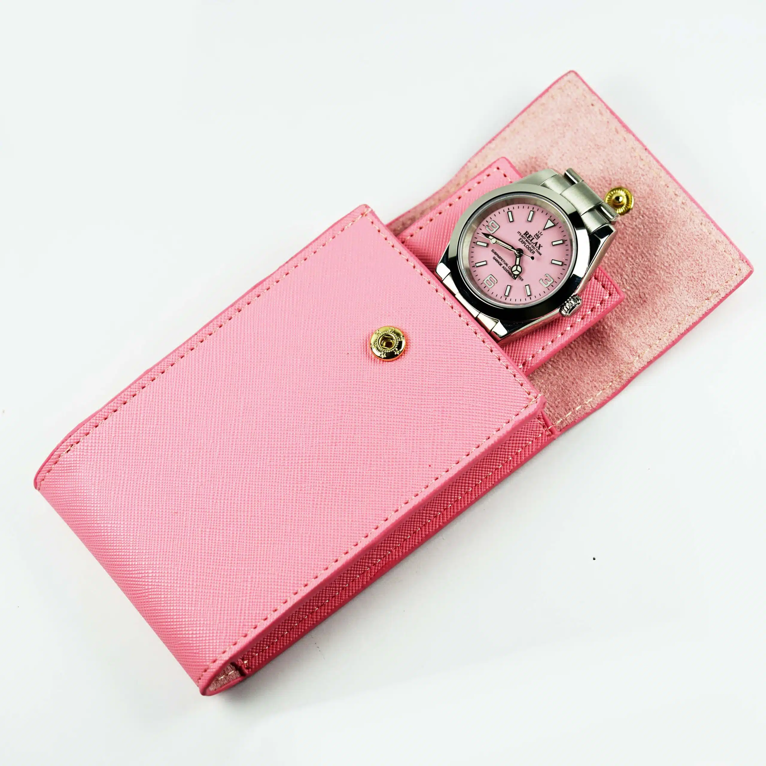 Relax Pink Premium Travel Watch Pouch