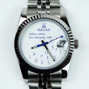 Relax Who Cares I'm Already Late 36mm