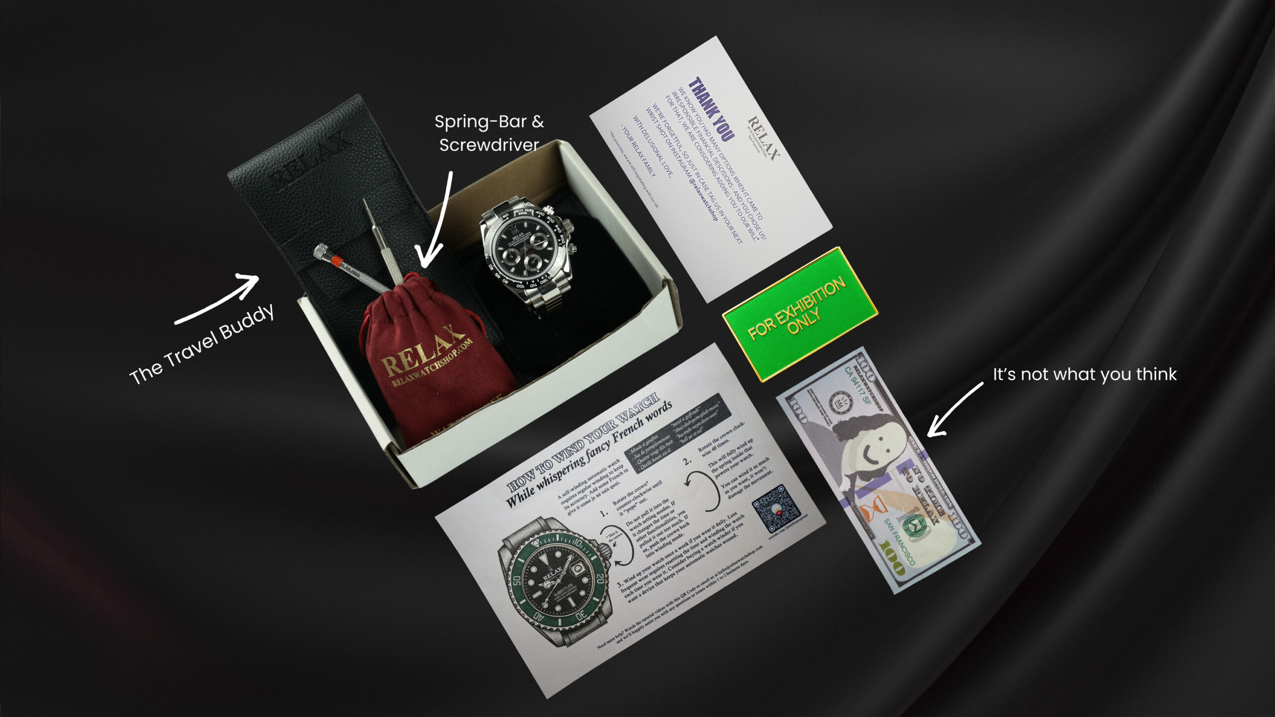 Relax Black Chronograph - Image 5